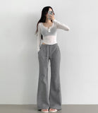 High-quality spring to fall bootcut banding pants
