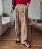 Fresh Summer Belted Two Tuck Slacks