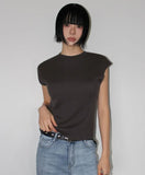 CASHMERE CAP SLEEVE KNIT