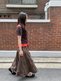 Kosel U-neck Side Shirring Short Sleeve Tee