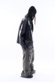 Clou tin dyeing banding cargo denim pants