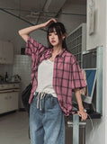 Pig Dying Check Short Sleeve Shirt