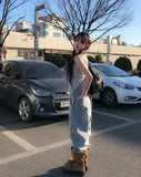 Risen Denim Wide Overalls