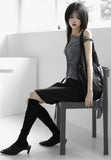 Cut off draped T-shirt