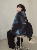 Dirty spray shine warmer hooded zip-up