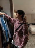 Hooded check shirt