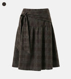 Glen check midi skirt