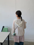 Tsunoka See-Through Summer Knit Hood Zip-Up