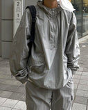 [HARU] SET UP - Hood / Half zip-up anorak
