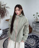 Davi Nylon Check Windbreaker