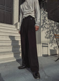 Tei Brushed Two Pin Tuck Slacks