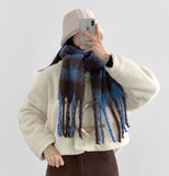Soft Check Balaclava Muffler