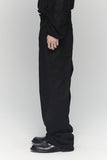 MIXED KNIT WIDE PANTS