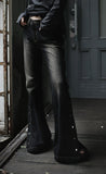 Snap Slit Denim Pants