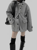 (20% Wool) Leon padded half coat