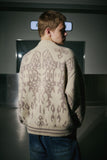 [2-WAY] Java Pattern Zip-Up Knit