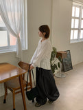 [unisex] Ridello Pintuck Rivet Banding Wide Pants