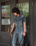 Terne semi wide denim pants