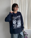 [unisex] Jeldy Printed Over Knit Long Sleeve T