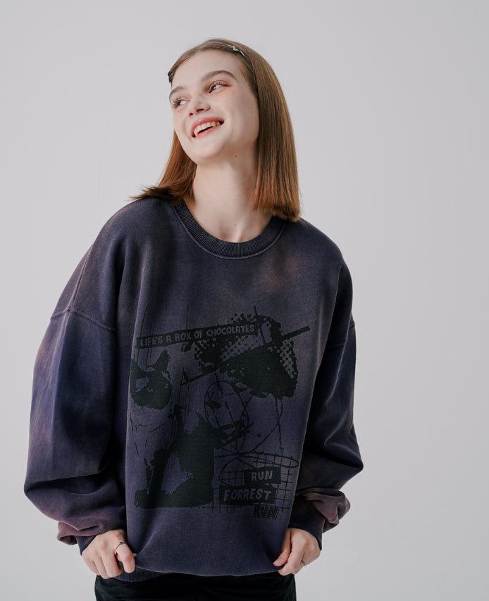 [WV PROJECT]★RUN PICTURE DYEING SWEATSHIRT WV PROJECT (ダブリューブイプロジェクト) - ランピクチャー