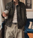 Motion Belted Balloon Denim Jacket