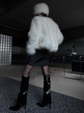 glossy cover long boots