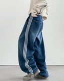 Devi Track Balloon Denim Pants