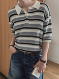 Dots Stripe Half Knit