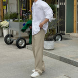Cherny one tuck wide slacks
