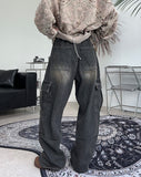 Leiden Pintuck Cargo Denim Pants