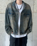 Worked denim jacket