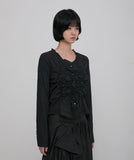 Saya Frill Puff Long Blouse