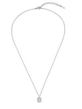 Essence Silver (W) Lab Diamond Double Room Pave Necklace S