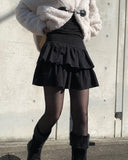 [Underpants lining] Nato Corduroy Tiered Mini Skirt