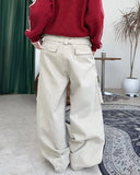 Raven Belted Dyeing Cargo Pants