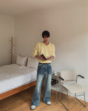 Godin Washed Back Pocket Wide Denim