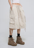 Vintage washing Bermuda cargo pants