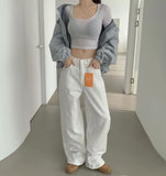 Banding Semi Wide 4-Season Cotton Pants