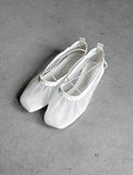 1204 Mesh See-through Summer Flat Shoes (1cm)