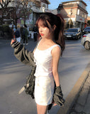 Zuki Vintage Ruffle Button Top