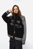 [2-WAY] Curved Block Knit Zip-Up