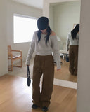 Nize Wool One Off Shoulder Cropped Long Sleeve Knit