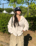 Solid Basic Two-Way Hood Zip-Up