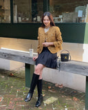 Coped Round Tweed Short Jacket