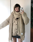 [wool20%] Ellie Bokashi handmade knit cardigan