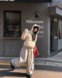 Leto Zipper Pocket Brushed Sweat Cargo Pants