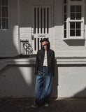 Lip Pocket Brush Denim Pants