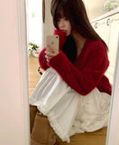 Asa V-neck Over Wool Knit