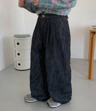 Komind Pintuck Raw Denim Pants