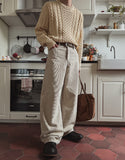 Rich Chenille Corduroy Wide Pants